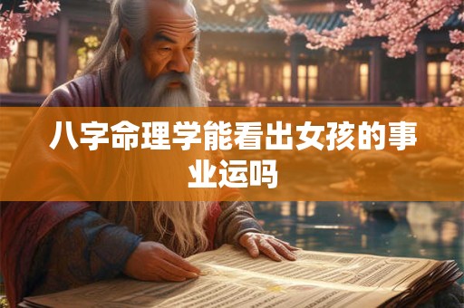 八字命理学能看出女孩的事业运吗