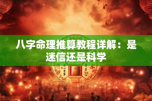 八字命理推算教程详解：是迷信还是科学