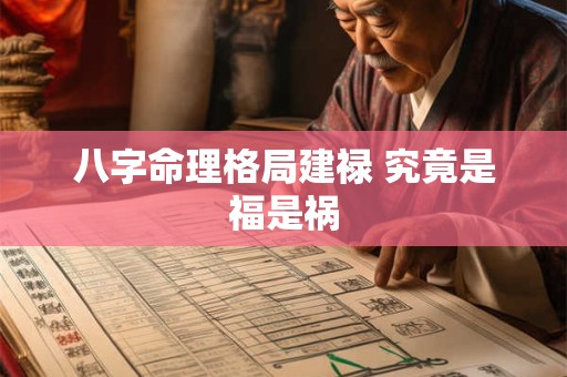 八字命理格局建禄 究竟是福是祸
