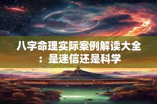 八字命理实际案例解读大全：是迷信还是科学