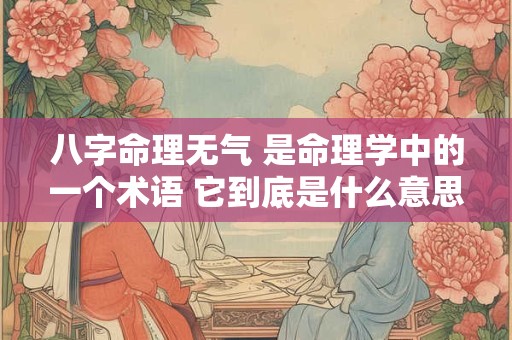 八字命理无气 是命理学中的一个术语 它到底是什么意思呢