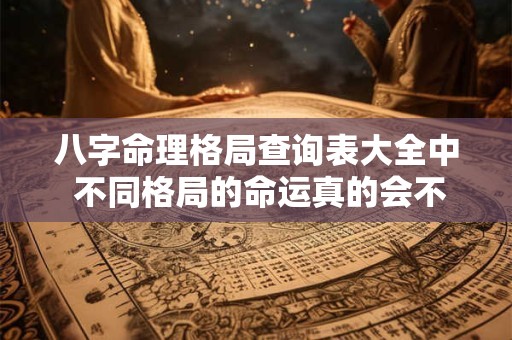 八字命理格局查询表大全中 不同格局的命运真的会不同吗