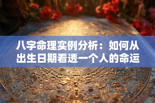八字命理实例分析：如何从出生日期看透一个人的命运