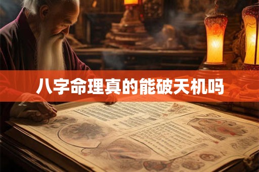八字命理真的能破天机吗