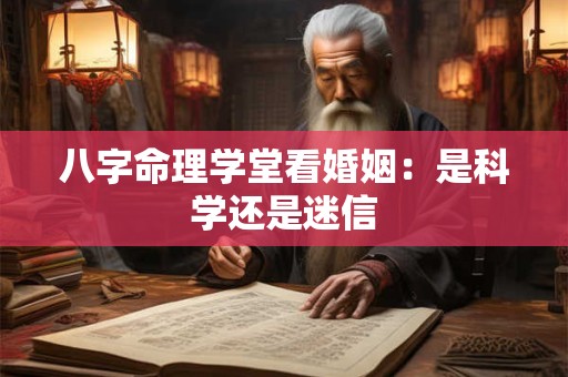 详细阅读:八字命理学堂看婚姻:是科学还是迷信 八字命理学堂看婚姻:是科学还是迷信