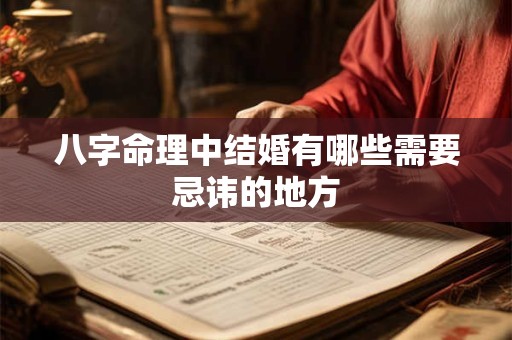 八字命理中结婚有哪些需要忌讳的地方 八字命理中结婚有哪些需要忌讳的地方