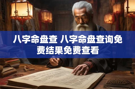 八字命盘查 八字命盘查询免费结果免费查看