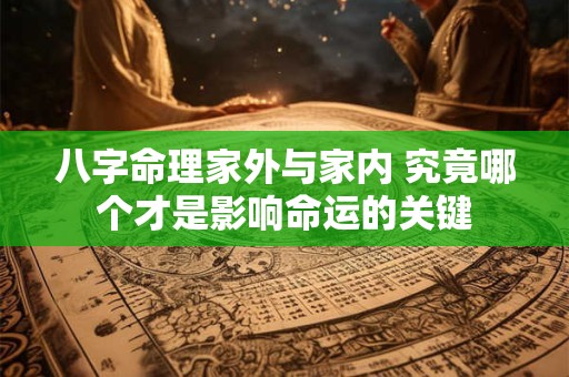 八字命理家外与家内 究竟哪个才是影响命运的关键