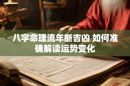 八字命理流年断吉凶 如何准确解读运势变化