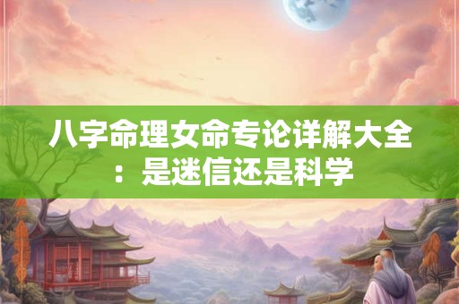 八字命理女命专论详解大全:是迷信还是科学 八字命理女命专论详解大全:是迷信还是科学
