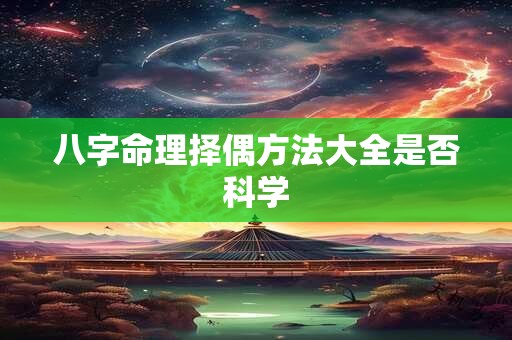 八字命理择偶方法大全是否科学