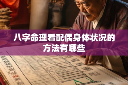 八字命理看配偶身体状况的方法有哪些 八字命理看配偶身体状况的方法有哪些