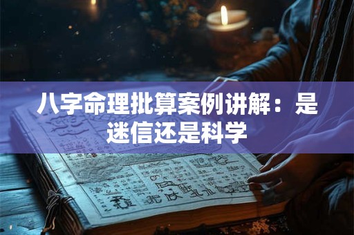 八字命理批算案例讲解：是迷信还是科学
