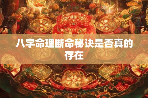 八字命理断命秘诀是否真的存在
