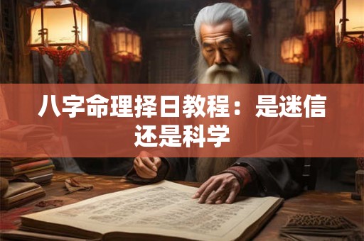 八字命理择日教程：是迷信还是科学