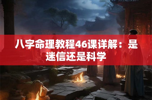 八字命理教程46课详解：是迷信还是科学
