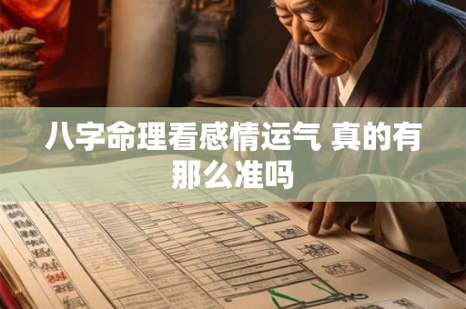 八字命理看感情运气 真的有那么准吗