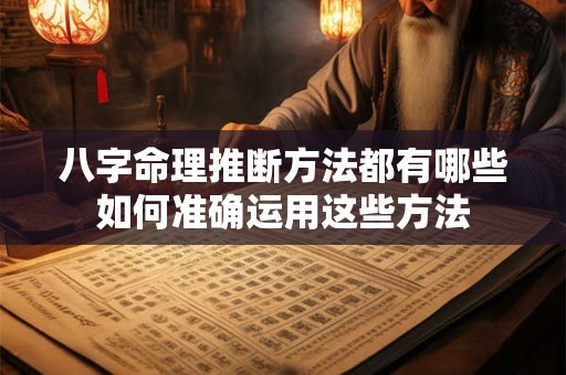 八字命理推断方法都有哪些如何准确运用这些方法 八字命理推断方法都有哪些如何准确运用这些方法