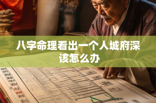 八字命理看出一个人城府深 该怎么办