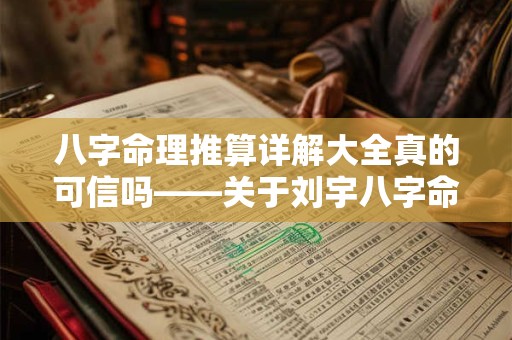 八字命理推算详解大全真的可信吗——关于刘宇八字命理的疑问