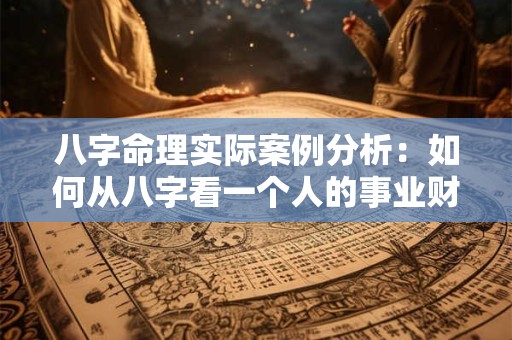 八字命理实际案例分析：如何从八字看一个人的事业财运