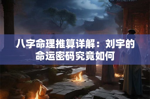八字命理推算详解：刘宇的命运密码究竟如何