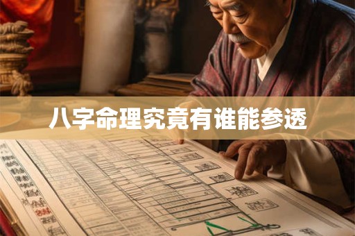 八字命理究竟有谁能参透