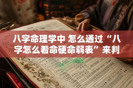 八字命理学中 怎么通过“八字怎么看命硬命弱表”来判断命硬或命弱