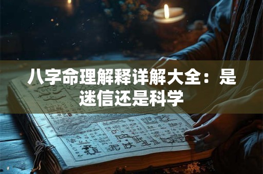 八字命理解释详解大全：是迷信还是科学