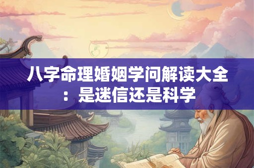 八字命理婚姻学问解读大全：是迷信还是科学