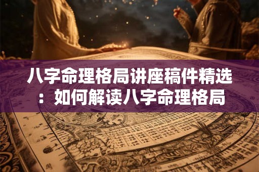 八字命理格局讲座稿件精选：如何解读八字命理格局
