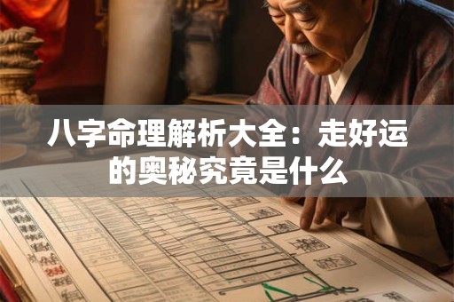 八字命理解析大全：走好运的奥秘究竟是什么