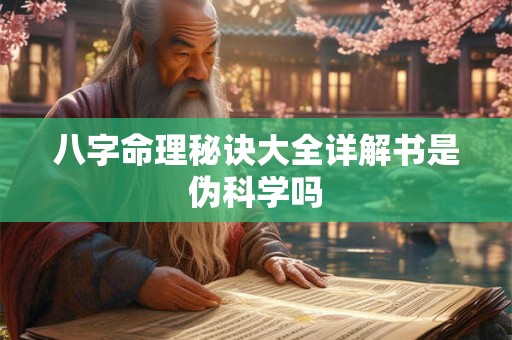 八字命理秘诀大全详解书是伪科学吗