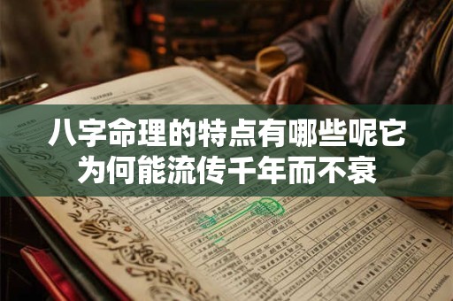 八字命理的特点有哪些呢它为何能流传千年而不衰