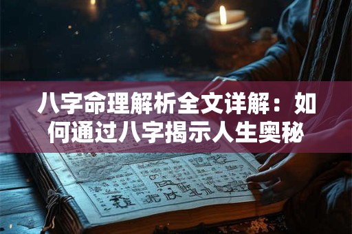 八字命理解析全文详解：如何通过八字揭示人生奥秘
