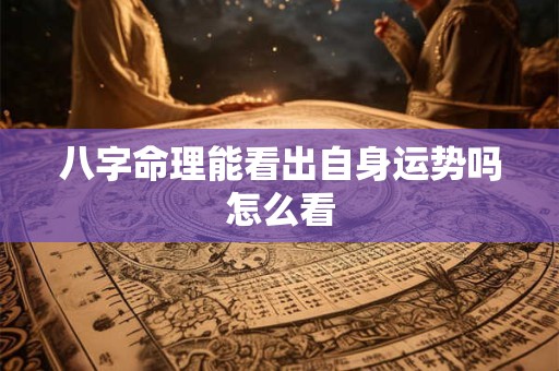 八字命理能看出自身运势吗怎么看