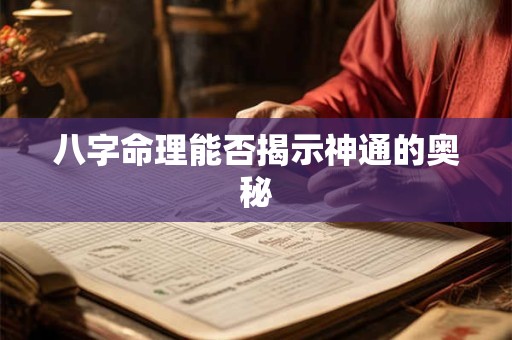 八字命理能否揭示神通的奥秘