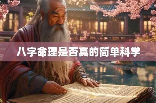 八字命理是否真的简单科学