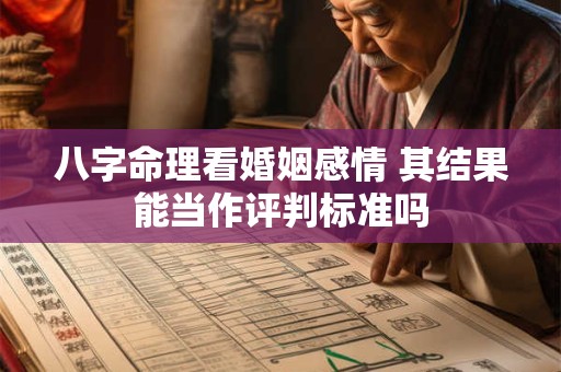 八字命理看婚姻感情 其结果能当作评判标准吗