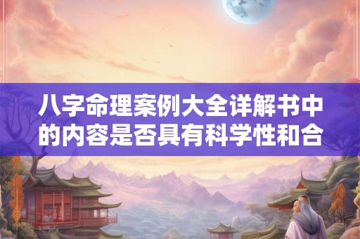 八字命理案例大全详解书中的内容是否具有科学性和合理性