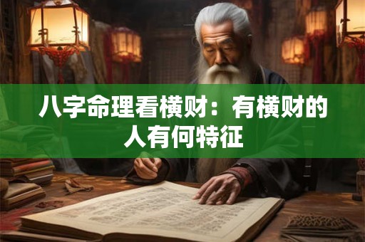 八字命理看横财：有横财的人有何特征