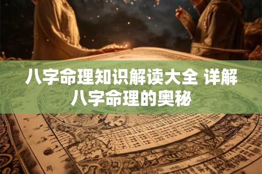 详细阅读:八字命理知识解读大全 详解八字命理的奥秘 八字命理知识解读大全 详解八字命理的奥秘