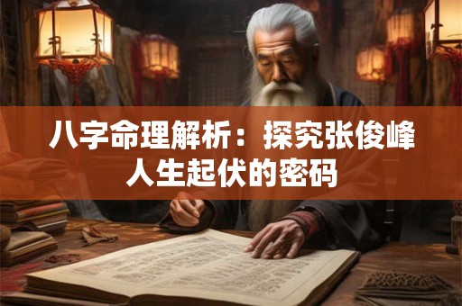 八字命理解析：探究张俊峰人生起伏的密码
