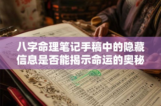 八字命理笔记手稿中的隐藏信息是否能揭示命运的奥秘
