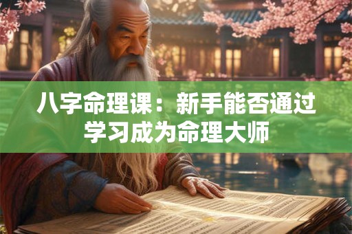八字命理课：新手能否通过学习成为命理大师