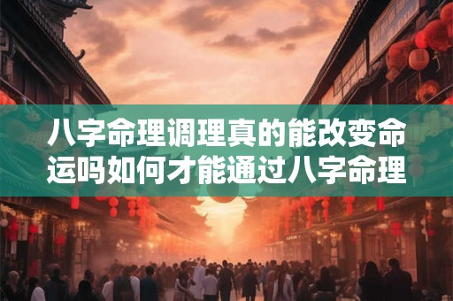 八字命理调理真的能改变命运吗如何才能通过八字命理达到好命的效果