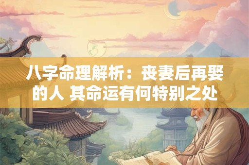 八字命理解析：丧妻后再娶的人 其命运有何特别之处