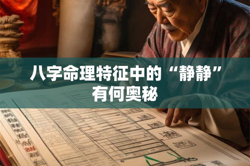 八字命理特征中的“静静”有何奥秘