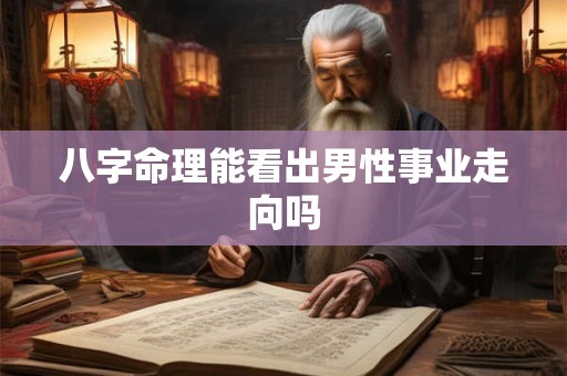 八字命理能看出男性事业走向吗