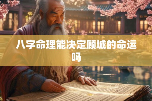 八字命理能决定顾城的命运吗